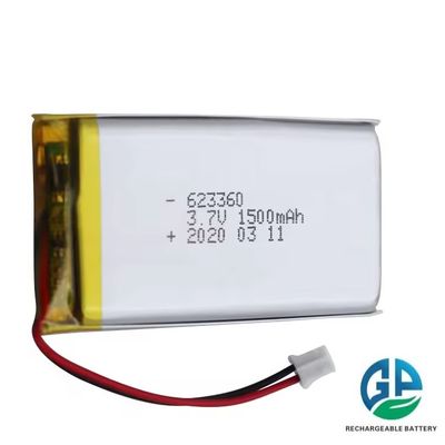 Hoogwaardige 623360 3.7v 1500mah Lithium Polymer Battery High Discharge Rate Battery 30C Max60C Oplaadbare