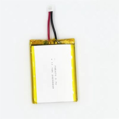 Hoge ontlading 3.7V Lithium Polymer Battery 705070 3000mah Hoge capaciteit Lithium Battery 30C Max60C Oplaadbaar
