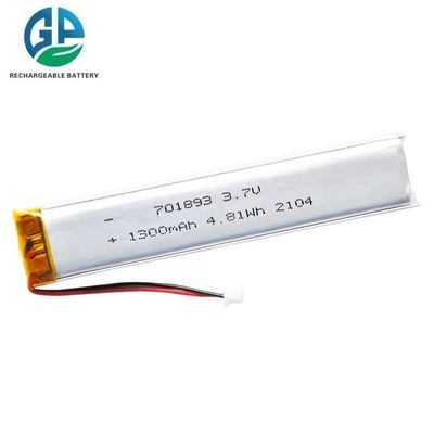 Hoge ontladingssnelheid 1300mAh Li-polymerbatterij met overontladingsbescherming Oplaadbare lithiumbatterij