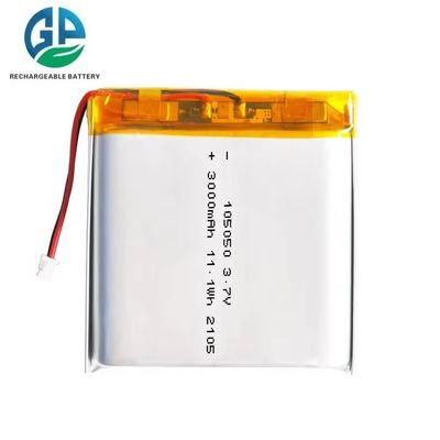 Hoogontladende lithium-polymerbatterij 105050 3.7V 3000mAh Vlak oplaadbare 30CMax60C Lipo-batterijcellen