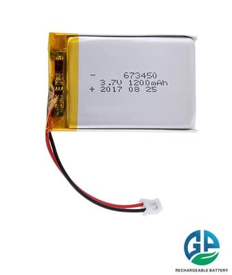 3.7v Hoge capaciteit oplaadbare 1200mah 673450 polymer lithium-ion batterij voor consumenten elektronica apparaten
