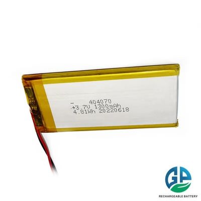 Hoge ontladingssnelheid Batterij 30CMax60C Oplaadbare 1300 Mah Lithium Ion Battery 404070 4.81wh 3.7v Lipo Battery