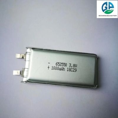 Hoge capaciteit oplaadbare KC Li Ion 3.8V 652550 Lithium Polymer Lipo 1000mAh batterij