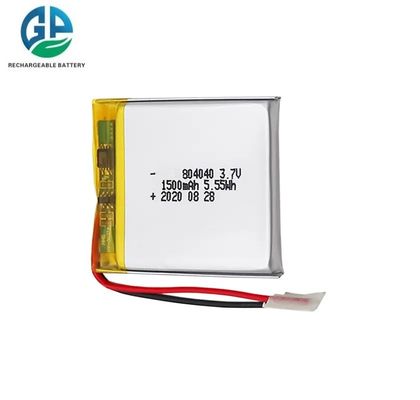 804040 Grootte 3.7V 1500mAh Lithium Polymer Battery Pack Hoog ontladingspercentage Oplaadbare Lipo-batterij