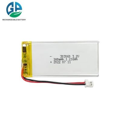 Hoge capaciteit 303060 380mAh 3.2V LiFePo4-batterij Fabriek LiFePO4-batterijpakket