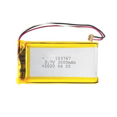 103767 Hoogontladende lithium-polymerbatterij CE-certificaat 3.7v 3000mah Oplaadbare 30CMax60C Lipo-batterijcellen
