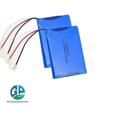 KC UL 605070 7.4V 2500mah Li-Polymer Lipo Li-Ion Batterijpakket Slimme medische hulpmiddelen Pouch Grootte 7.4V 2500mah Cylindrische batterijcel