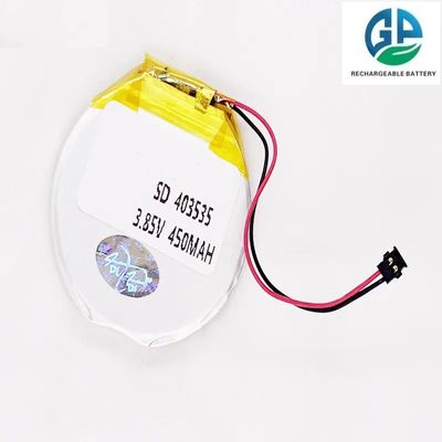 KC Custom Battery 3.7v 450mah Li Polymer Battery Pack 453535 3.7v 450mah Oplaadbare Li-Ion Lithium Polymer Ronde Lipo Battery