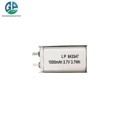 Oplaadbare KC CE 3.7v 1000mah Lipo-batterijen Lithium Polymer Battery Pack 843347 3.7v 1000mAh Lipo Lithium Li-ion oplaadbare batterij