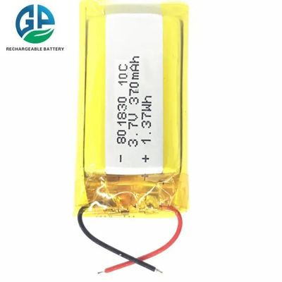 3.7V Li-polymer batterij Powerbank Lange cyclus KC Goedgekeurd 801830 370mah batterij Oplaadbare Li-polymer batterijen