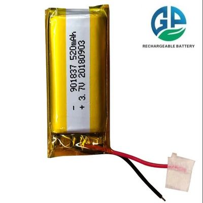 KC goedgekeurd 3.7V 520mAh Li-polymerbatterij oplaadbare lithium-polymerbatterij