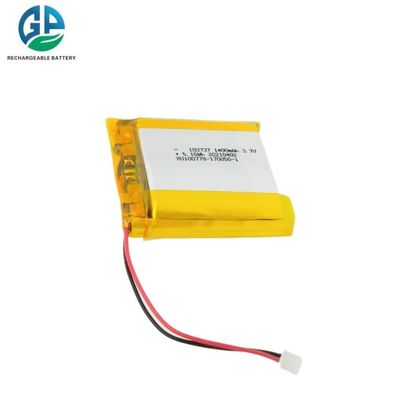 Hoge ontlading 30C Max60C Li-ionbatterijen 103737 3.7v 1400mah Oplaadbare lithium-ion Li-polymerbatterij