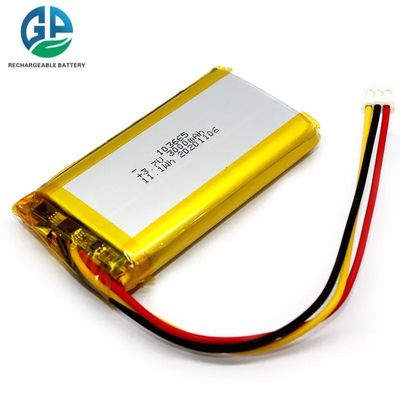 Hoge ontladingssnelheid 5C 3000mAh 103665 Lipo-batterij Lithiumpolymeraccumulator met PCM