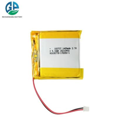 Hoge Ontlaadsnelheid 3.7V 1400mAh Lithium Polymeer Batterijpakket Oplaadbare LiPo Batterij