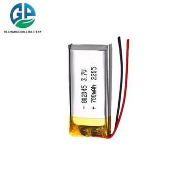 700mah 10c Hoge ontladingssnelheid 802045 Lithium Polymer Battery 3.7V 700mAh