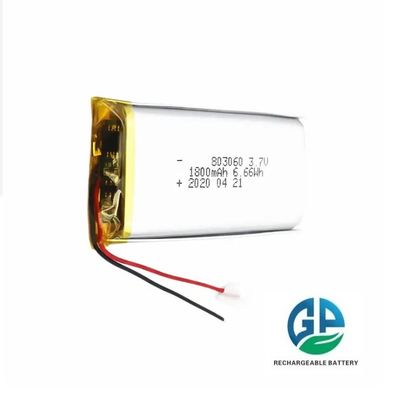 Hoge ontladingssnelheid Batterij 3.7V 1800mah Oplaadbare 6.6wh Lithium Ion Polymer Batterij 803060