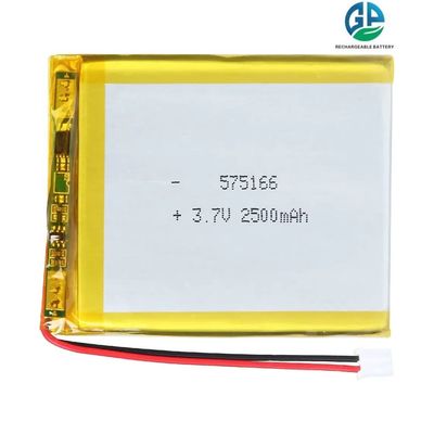Hoge capaciteit Li-Ion polymeer batterijpack 2500mAh 575166 2500mah 3.7V Li-Ion polymeer batterij