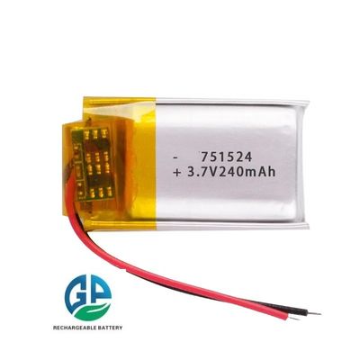 Oplaadbare Lipo 10C Lithium Batterijcellen 3.7V 240mAh 751525 751524 Voor Mobiele Powerbank Oplader Power GPS