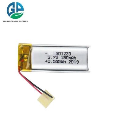 KC Goedgekeurde Oplaadbare Lithium-Polymeer Batterij 3.7V 150mAh Met PCB Draden 150mAh 501230 3.7v