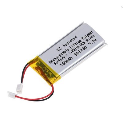 KC Goedgekeurde Oplaadbare Lithium-Polymeer Batterij 3.7V 150mAh Met PCB Draden 150mAh 501230 3.7v