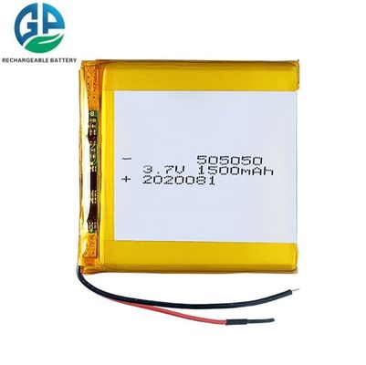 3.7V 1500mAh Lithium Polymer Battery 505050 Grootte Hoge ontladingssnelheid Oplaadbare LiPo-batterij