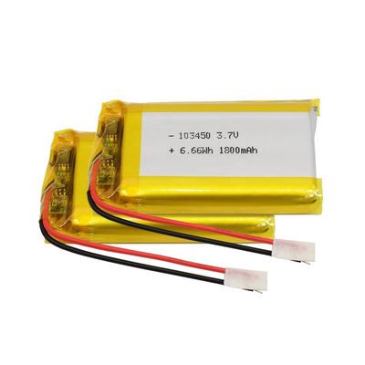 3.7V 1800mAh IEC62133 UN38.3 Goedgekeurde Lithium Polymer Lipo oplaadbare batterij
