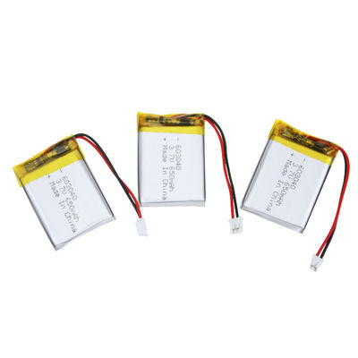 IEC62133 Gecertificeerd UN38.3 Compliant Lithium Polymer Battery Pack 650mAh 3.7V LiPo Battery