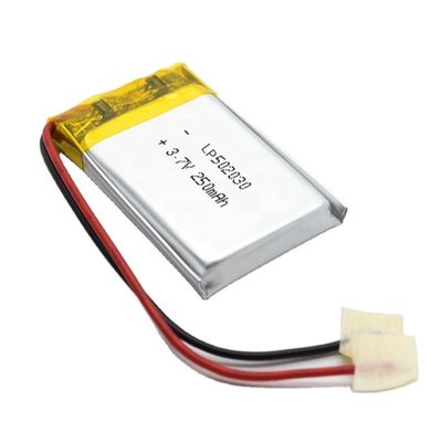 3.7V 250mAh 502030 Lithium Polymeer Batterijpakket LiPo Oplaadbare Batterij UL1642 IEC62133 Gecertificeerd