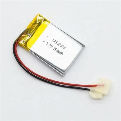 502030 3.7V 250mAh LiPo-batterij met PCM en kabel oplaadbare lithium-polymerbatterij
