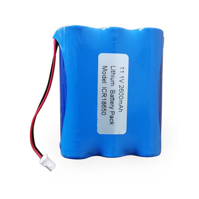 UN38.3 3S1P 12V 18650 de Cel 2600mah van het Pak11.1v Icr18650 Lithium