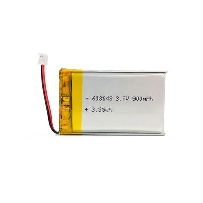 Hoge ontladingssnelheid Batterij 603048 Oplaadbare 3,7 V 900mah Lipo Lithium Polymer Battery Pack RoHS