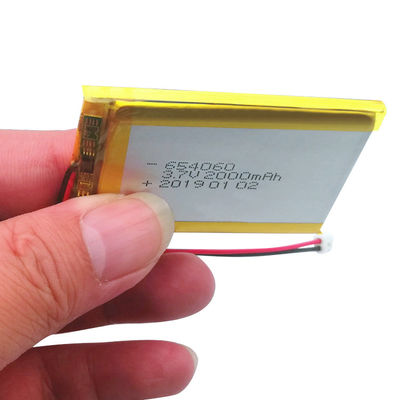 3.7V 2000mAh 654060 LiPo-batterij met 500 cycli voor Bluetooth-luidspreker