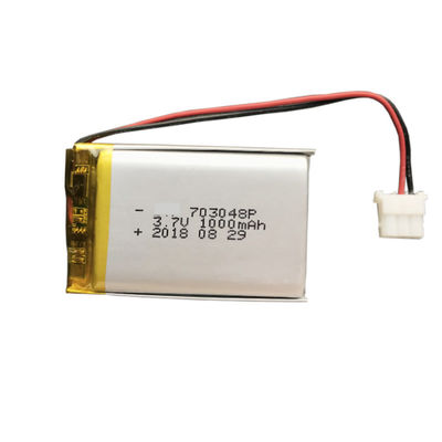 Li Ion 3,7 van het het Lithiumpolymeer van V Lipo 1000mah 703048 de Batterijpak