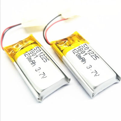 Bluetooth-Hoofdtelefoon 3.7v 120mah Lipo 501225 Li Polymer Battery With Wire