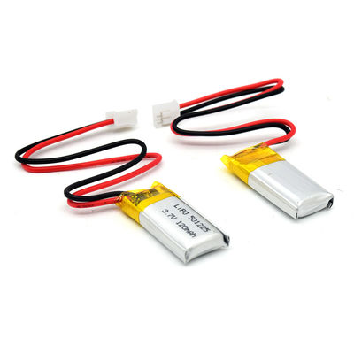 3.7V 120mAh 501225 Formaat Lithium Polymeer Batterij Lipo Oplaadbare Lithium Batterij met Connector