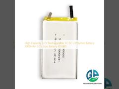 Hoge capaciteit 3.7V oplaadbare 3C 5C Li-polymerbatterij 3000mAh 3.7V Lipo-batterij 605085