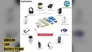 600mAh 3,7V Lipo-batterij KC IEC62133-gecertificeerd